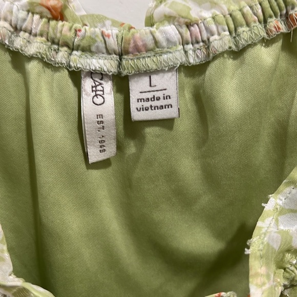 Cato boHo top pastel green size large - Picture 2 of 15